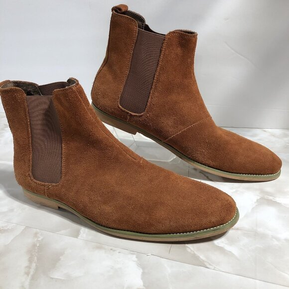 Custom Made Brown Chelsea Boots Suede Leather Dress Casual Formal Boots Sz 46/13 - Picture 9 of 12